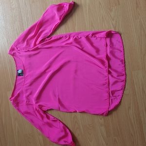 Neon pink blouse